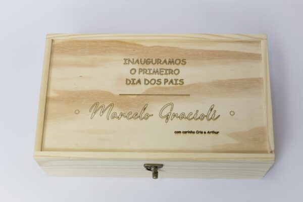 Caixa para 2 Garrafas de Vinho com Tampa de Abrir - Imagem 2