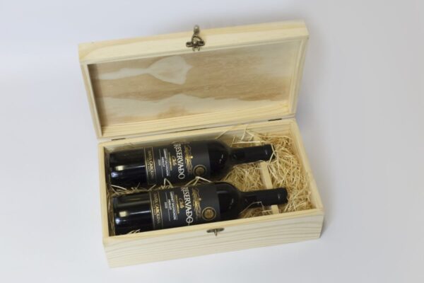 Caixa para 2 Garrafas de Vinho com Tampa de Abrir - Imagem 3