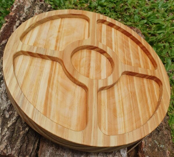 Petisqueira Redonda de Pinus 24 cm - Image 2
