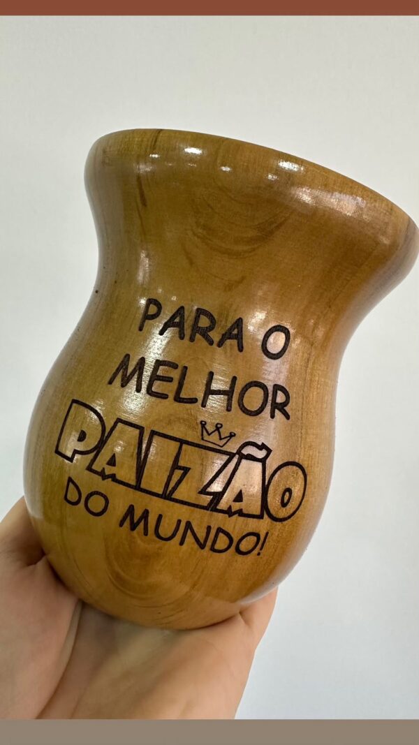 Cuia de Madeira Imbuia Personalizada (diversas cores) - Imagem 7