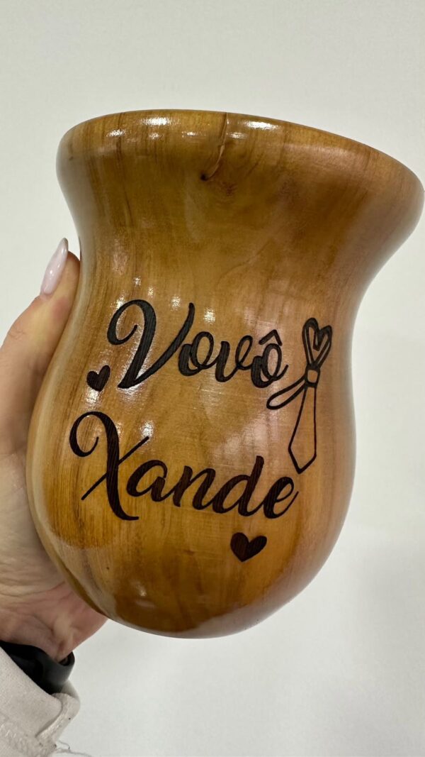 Cuia de Madeira Imbuia Personalizada (diversas cores) - Imagem 8