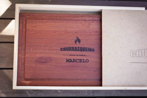 kit mestre CHURRASQUEIRO ( tábua 40x25x2cm + Caixa ) - Imagem 3