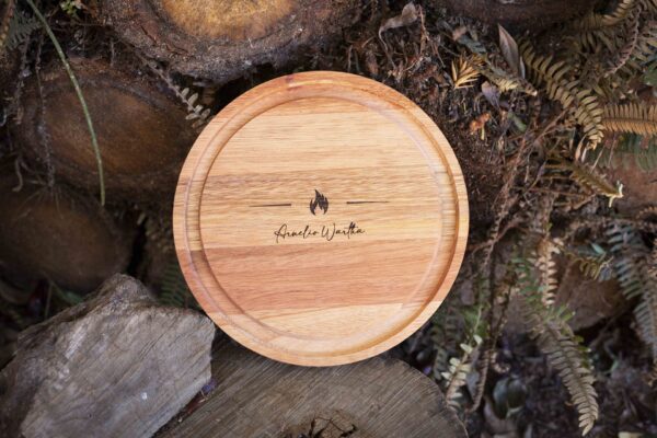 Tábua de Corte Redonda Personalizada 22cm — Perfeita para Churrasco, Petiscos e Outros Momentos Especiais!