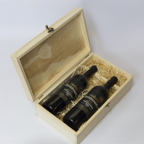 Caixa para 2 Garrafas de Vinho com Tampa de Abrir (1)