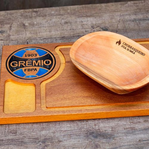 Tábua de time 40x25x2.2cm + gamela mini (GRÊMIO)