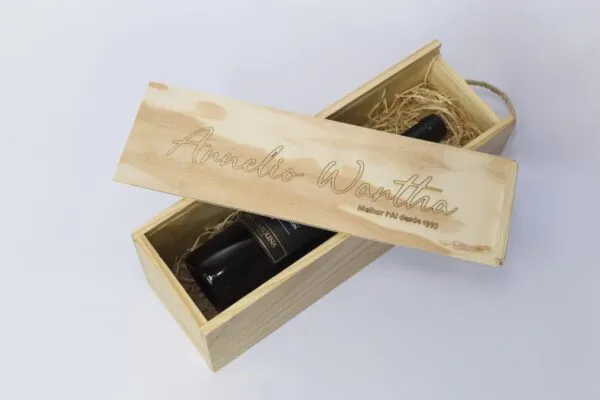 Caixa para 1 Garrafa de Vinho com Tampa Deslizante - Image 4