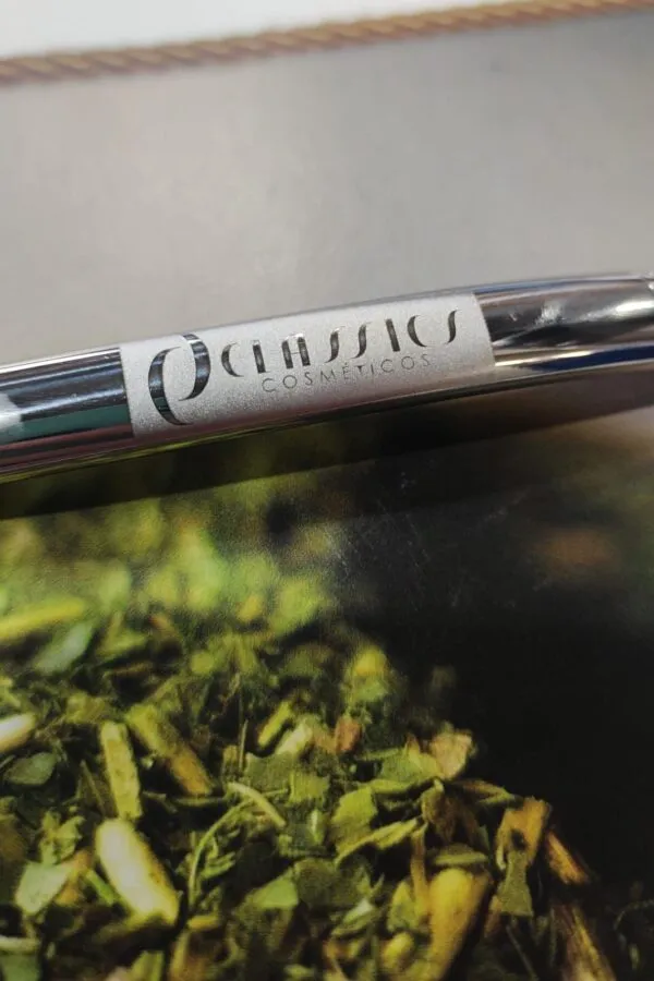 Bomba em inox 21cm ( valor para 10 unidades) personalizada